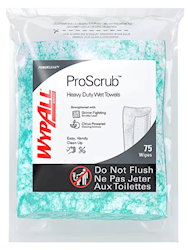 WIPES, HEAVY DUTY, WYPALL POWERCLEAN, PROSCRUB, FABRIC, 75 WIPES/BOX, 6/CT LARGE